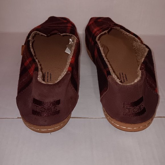 TOMS WOMEN'S ALPARGATA PLAID SLIP ON SHOES - Picture 3 of 13
